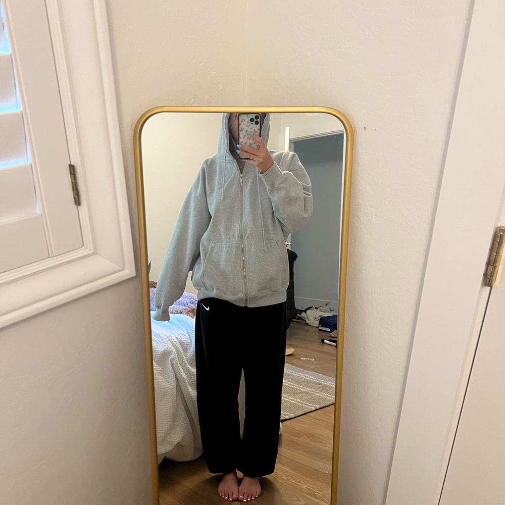 brandy melville gray christy hoodie